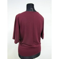 Bluzka Marika - maxi kimono z dekoltem i marszczeniem